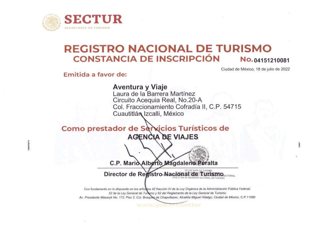 Registro Nacional de Turismo 